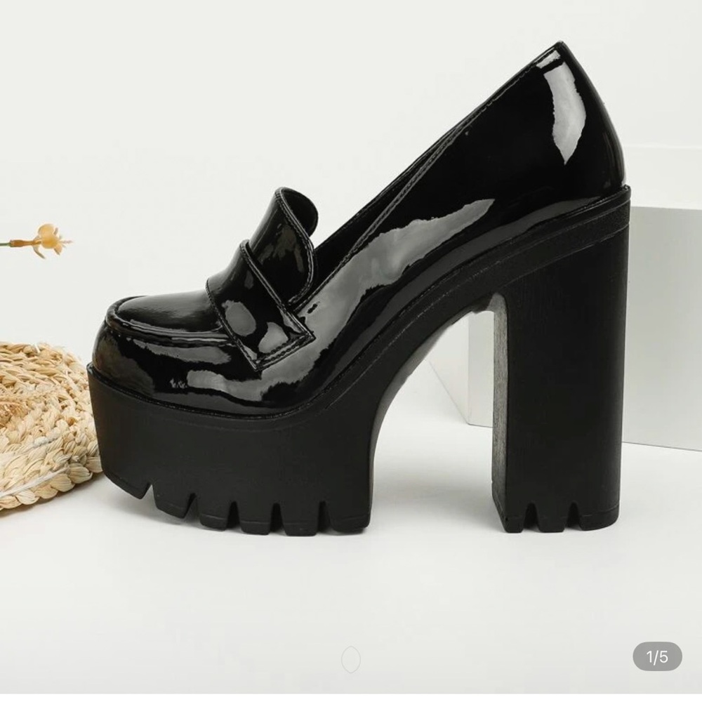 Black Platform Loafers